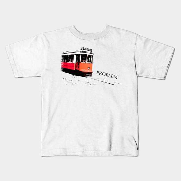 Trolley Problem Kids T-Shirt by patpatpatterns